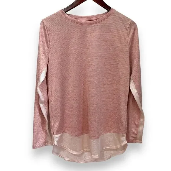 under armour pale pink long sleeve crew neck top size medium - Picture 1 of 13